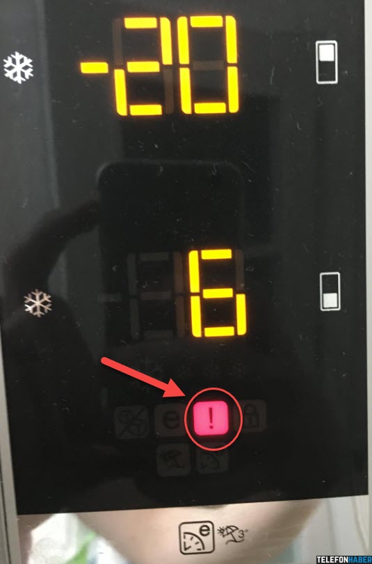 Beko buzdolabı ünlem işareti yanıp sönüyor